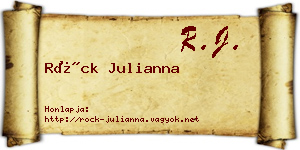 Röck Julianna névjegykártya